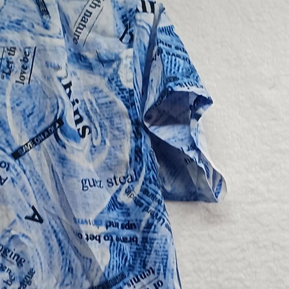 Blue Gear Shirt Men's Size Large‎ Slim Fit Small Button Front Blue - Picture 11 of 12